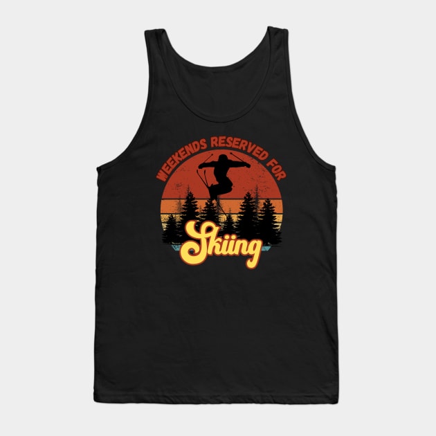 Weekends Reserved for Camping Tank Top by JEWEBIE